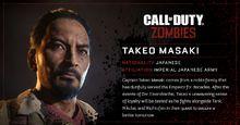 Takeo Masaki於BO3中形象