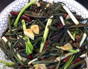 乾豆豉炒蕨菜
