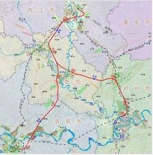 川南城際鐵路線路走向及車站示意圖