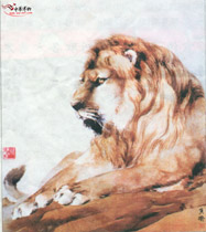 何香凝獅圖