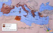 東羅馬帝國（羅馬共和國延續）的版圖