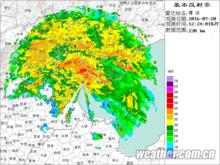 天津7·20大暴雨  塘沽站雷達回波