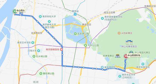 南京公交34路線路走向圖