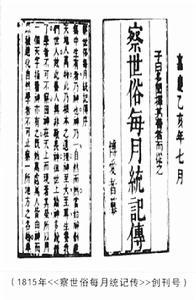 《察世俗每月統記傳》創刊號