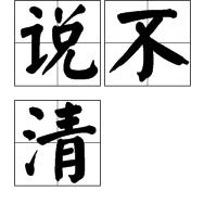 說不清[詞語]