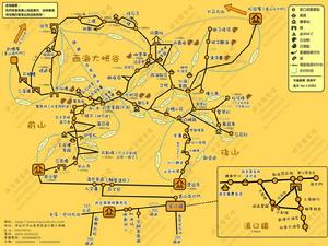 黃山最新登山線路圖