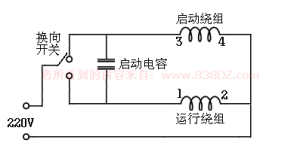 圖4  開關控制正反轉接線