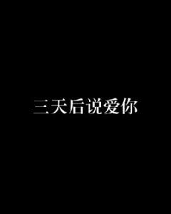 三天后說愛你