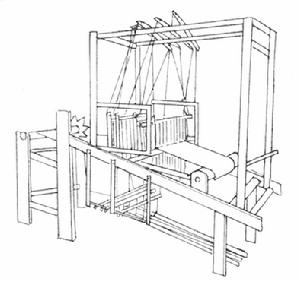 古代羅織機草圖