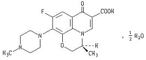 左氧氟沙星分子結構示意圖