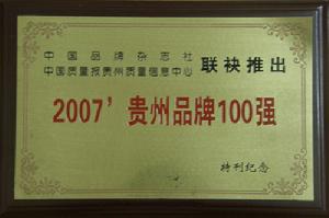 2007‘貴州品牌100強