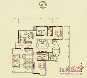 三室兩廳兩衛戶型圖