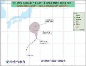 “艾雲尼”路徑圖