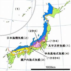 日本氣候分布圖