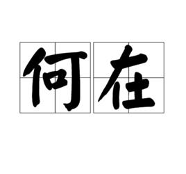 何在[詞語]