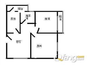 2室2廳1衛 東南戶型圖