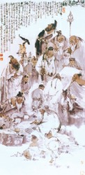 香山九老圖，王宏喜作