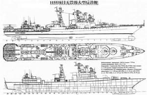 1155型反潛艦線圖