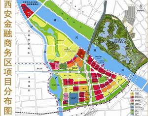 西安金融商務區項目分布圖