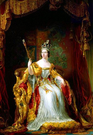 加冕典禮上的維多利亞女王
