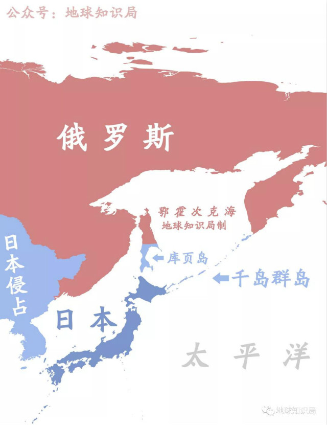 此時俄國經歷了長期的戰敗和內亂日本已經趁機擴張至整箇中國東北以及據有整個千島群島和南庫頁島