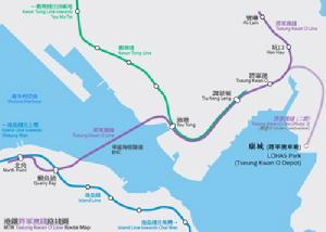 （圖）港鐵將軍澳線路線圖 