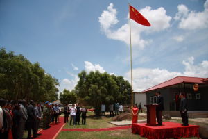 中國駐朱巴總領事館開館儀式現場