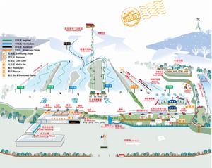 北京軍都山滑雪場平面圖