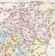 清代地圖（固安、永清、東安中間就是舊州）