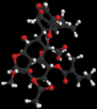 印楝素分子模型圖