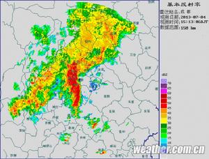 7月3日，成都即將遭受雷雨。