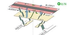 高碑店站站內立體圖