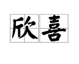 欣喜[漢語詞組]