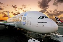 阿航A380塗裝世博會字樣