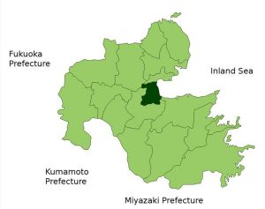 別府市在日本大分縣的位置