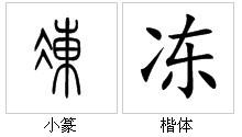 “凍”字的字源演變