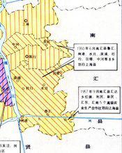 南匯、浦東沿江區域行政變遷圖