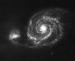 漩渦星系 M51（NGC 5194），類型Sc，位於獵犬座