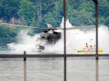 NH-90直升機墜湖瞬間