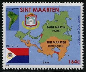 荷屬聖馬丁首套郵票