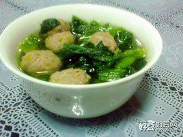 牛肉丸菠菜湯