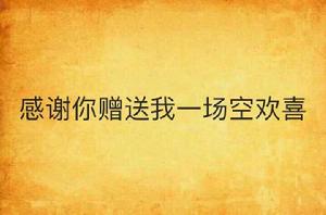 感謝你贈送我一場空歡喜 感謝你贈送我一場空歡喜