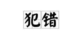 犯錯[漢語詞語]