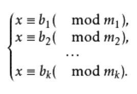 一次同餘方程組