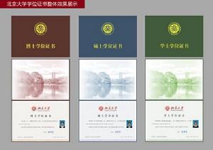 北京大學學位證書