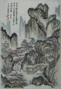 明唐寅高山奇樹圖