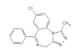 阿普唑侖片結構式