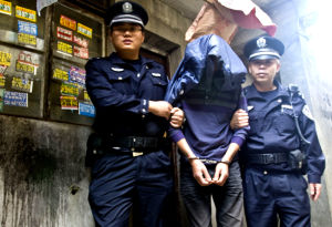 警察逮捕橫行不法的犯罪分子