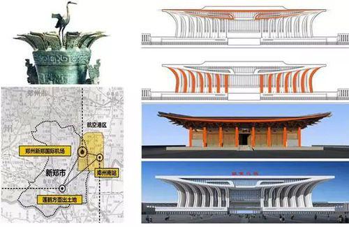 鄭州南站區位及造型圖（設計圖）