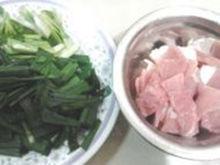 韭菜肉片湯原料